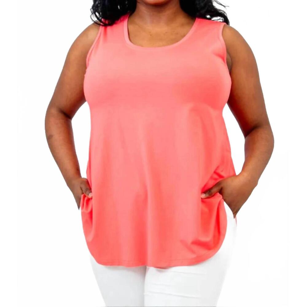 NEW BLUE SKY CLOTHING CO jazz tank top in coral